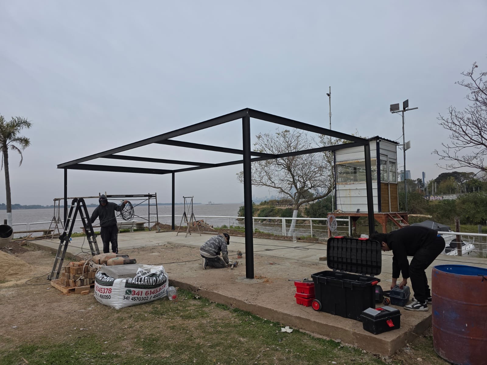 Estructura metálica y terraza — Proceso de obra