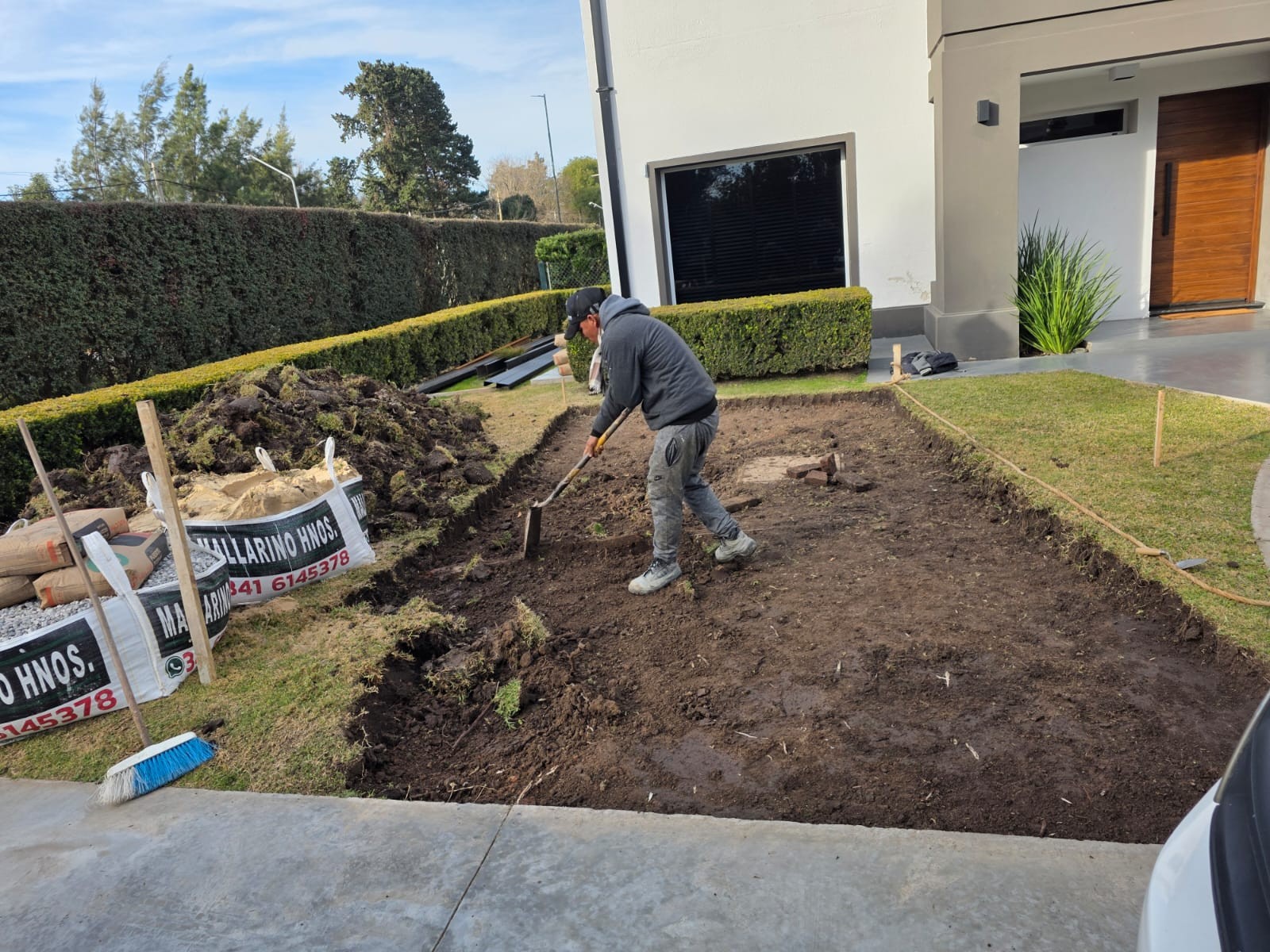 Galería y pérgola exterior — Proceso de obra