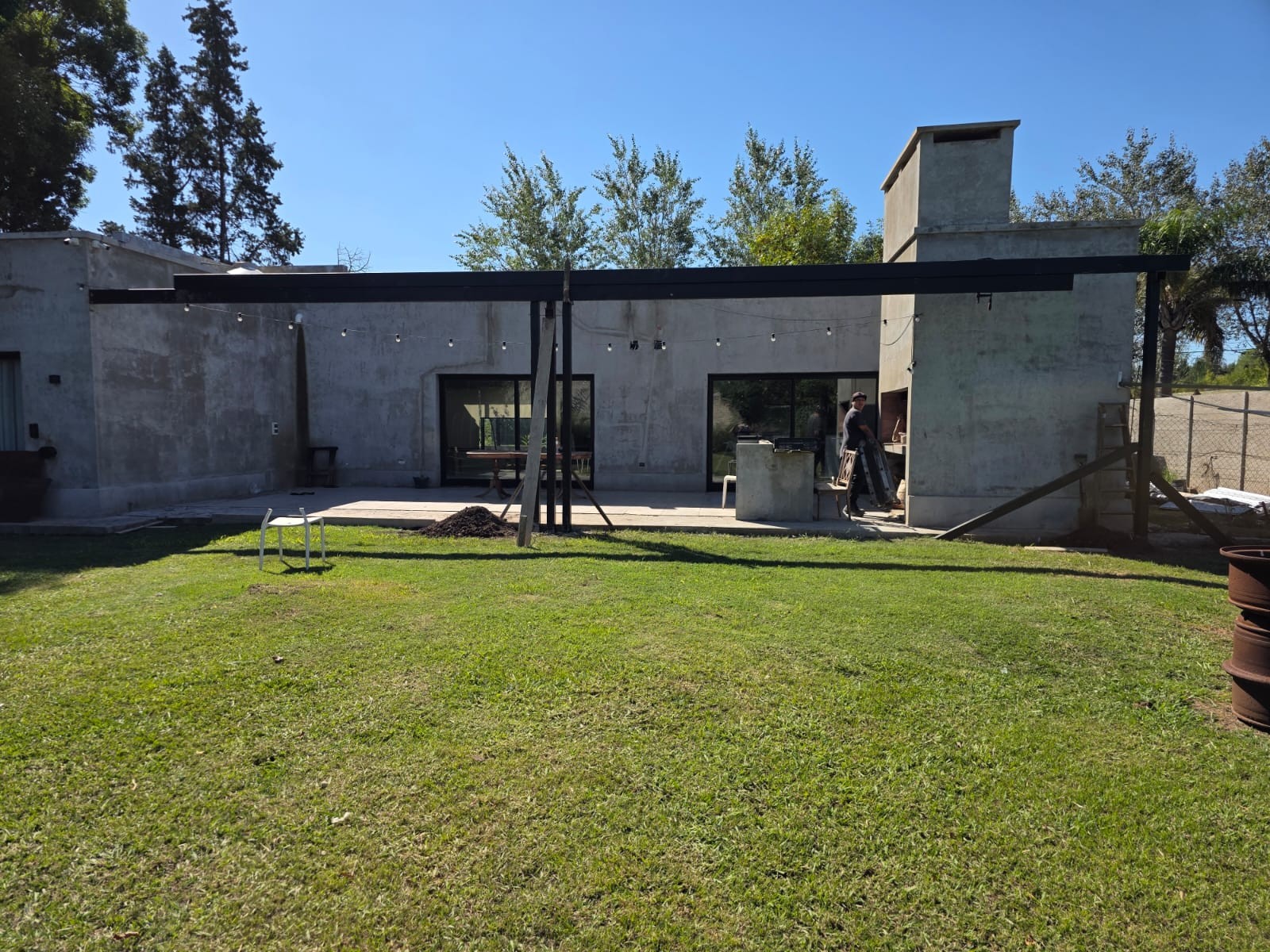 Galería y pérgola exterior — Proceso de obra