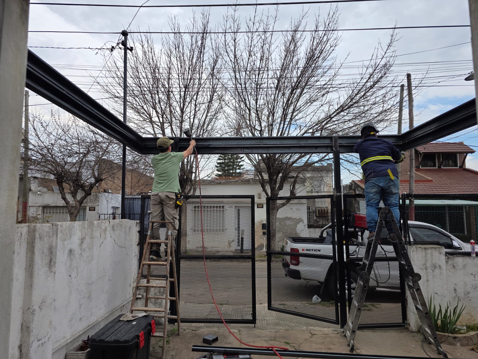 Galería metálica a medida — Proceso de obra